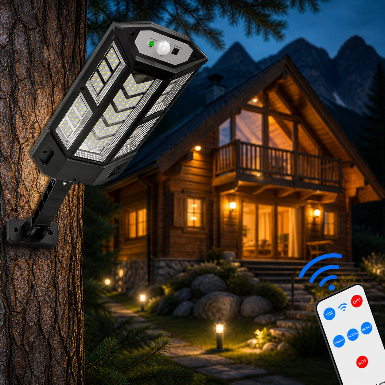 Solar Security Wall Light – Draven
