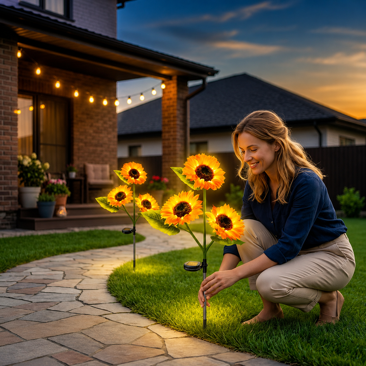 Sunflower Solar Garden Light